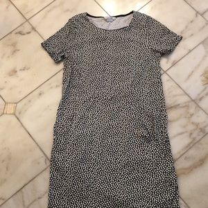 Boden black and white shift dress